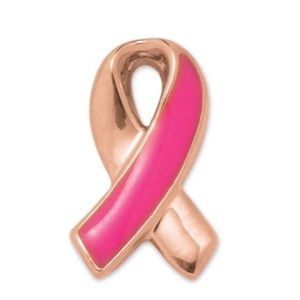 KEEP Awareness pink rose gold ribbon charm